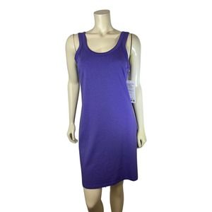 NEW Lululemon Purple Scoop Dress 6 Classic Fit Cotton Blend Sleeveless Indigo